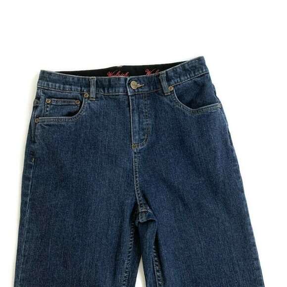 Woolrich Women's Size 4 Bootcut Jeans Style 1218 Dark Wash Elastic Waist - Picture 2 of 6